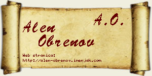 Alen Obrenov vizit kartica